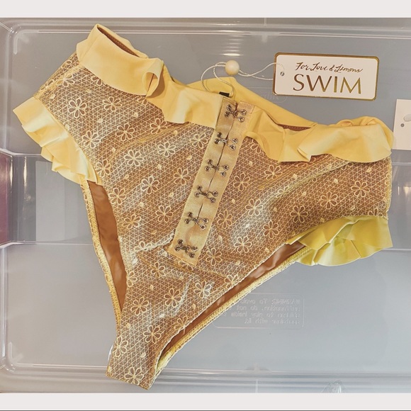 FOR LOVE & LEMONS Elle High Waist Lace Swim Bottom - Picture 7 of 9